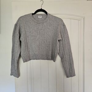 Cotton On Gray Cable Sweater Size L